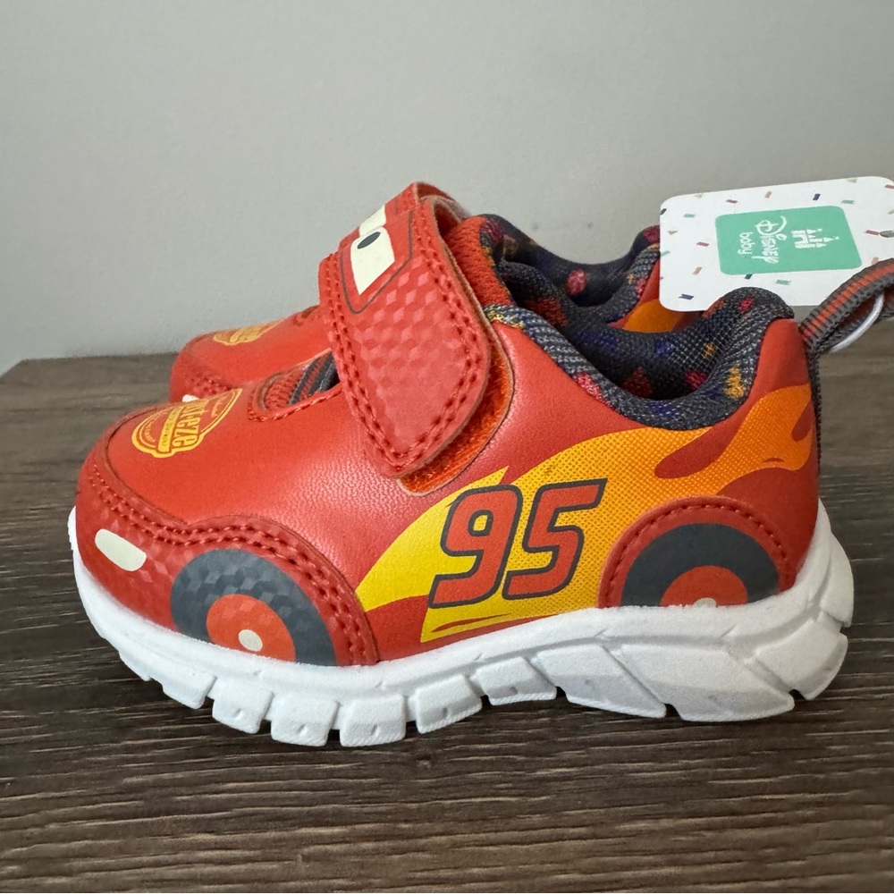 Disney Pixar Cars Lightning McQueen Shoes Size 4C Toddler Boys Sneaker NEW - Picture 5 of 10